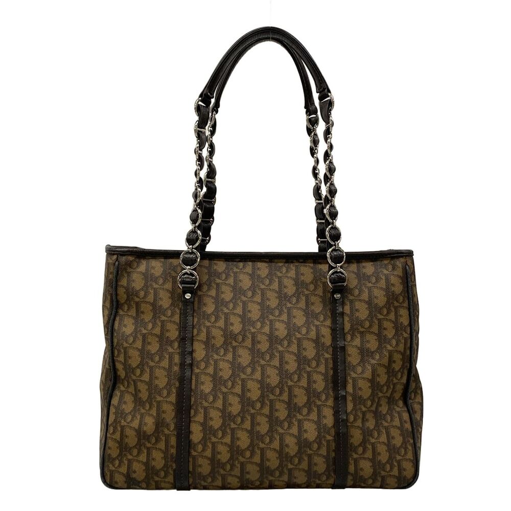 Christian Dior DIOR/ChristianDior Romantic/Trotter Tote Bag Dark Brown Brown - Picture 3 of 16